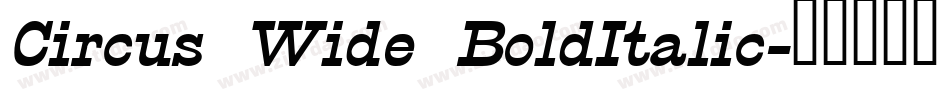 Circus Wide BoldItalic字体转换